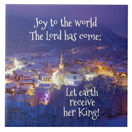 世界への喜び主は来クリスマスキャロル タイル (正面)