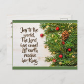 世界への喜び主は来クリスマスキャロル ポストカード (正面/裏面)