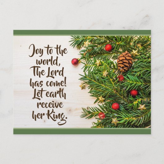 世界への喜び主は来クリスマスキャロル ポストカード (正面)