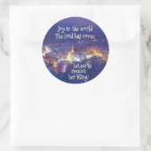 世界への喜び主は来クリスマスキャロル ラウンドシール (バッグ)