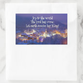 世界への喜び主は来クリスマスキャロル 長方形シール (バッグ)