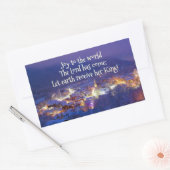 世界への喜び主は来クリスマスキャロル 長方形シール (封筒)