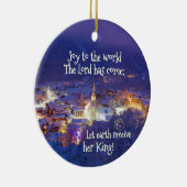 世界への喜び主は来パーソナライズされた、 セラミックオーナメント (右)