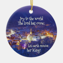 世界への喜び主は来パーソナライズされた、 セラミックオーナメント