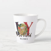 世界への喜び出生クリスマス カフェラテマグ (右)