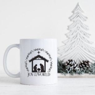 世界への喜び出生クリスマス コーヒーマグカップ