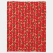 世界への喜び金ゴールド フリースブランケット (正面)