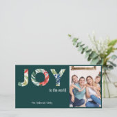 世界への喜び1写真モダンクリスマス シーズンカード (スタンド正面)
