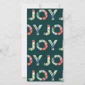 世界への喜び1写真モダンクリスマス シーズンカード (裏面)