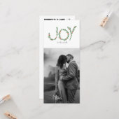 世界への喜び4フォトクリスマスカード カード (正面/裏面インサイチュ)