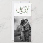 世界への喜び4フォトクリスマスカード カード (正面)