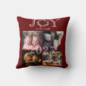 世界への喜び4フォトレパーソナライズされたッド クッション (裏面)