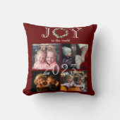 世界への喜び4フォトレパーソナライズされたッド クッション (正面)