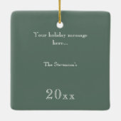 世界への喜び4枚の写真パーソナライズされた セラミックオーナメント (裏面)