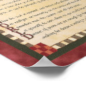 「世界への喜び」アクロスティック詩キャンバス印刷 ポスター (角)