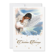 世界への喜び。アフリカ系アメリカ人エンジェル