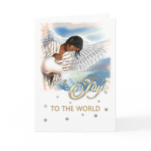 世界への喜び。アフリカ系アメリカ人エンジェル