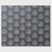 世界への喜び – クリスマスチョークボードチョークラップ ラッピングペーパー (フラット)