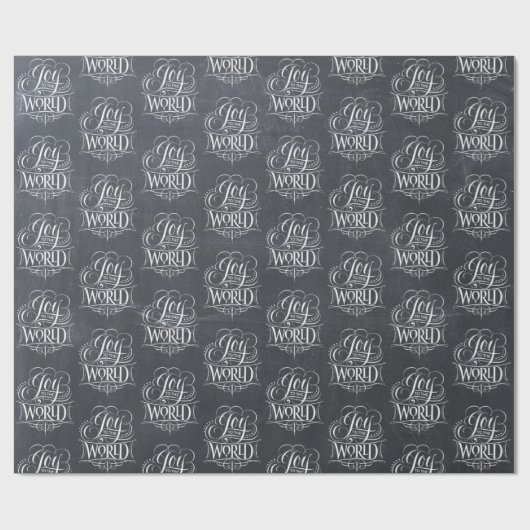 世界への喜び – クリスマスチョークボードチョークラップ ラッピングペーパー (フラット)