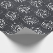 世界への喜び – クリスマスチョークボードチョークラップ ラッピングペーパー (角)