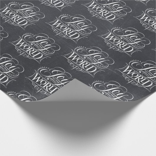 世界への喜び – クリスマスチョークボードチョークラップ ラッピングペーパー (角)