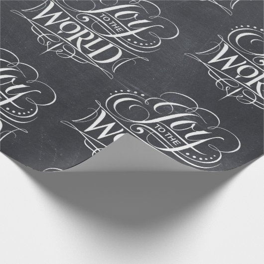 世界への喜び – クリスマスチョークボードチョーク ラッピングペーパー (角)