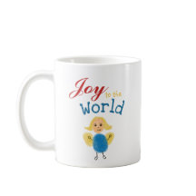 世界への喜び。クリスマスフィンガープリンクエンジェルアート