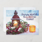 世界への喜び、クリスマス・キャロル シーズンポストカード (正面/裏面)