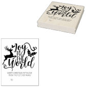 世界への喜び、メリークリスマスファミリー大 ラバースタンプ (押印)