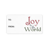 世界への喜び ラベル (正面)