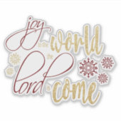 世界への喜び、主はビニールのステッ来カーである シール (正面)