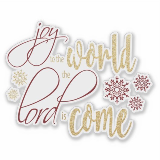 世界への喜び、主はビニールのステッ来カーである シール (正面)