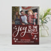 世界への喜び、雪片、あなたの写真 シーズンカード (スタンド正面)