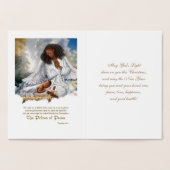 世界への喜び。高級ホイル実在スクリスマスカード 箔カード (内部)