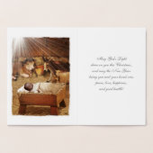 世界への喜び。高級ホイル実在スクリスマスカード 箔カード (内部)