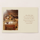 世界への喜び。高級ホイル実在スクリスマスカード 箔カード (内部)