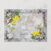 世界への喜びCC0860大理石のコラージュ シーズンポストカード (正面)