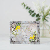 世界への喜びCC0860大理石のコラージュ シーズンポストカード (スタンド正面)