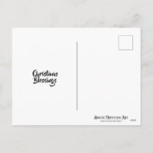 世界への喜びKJVバイブルキツネクリスチャン・クリスマス シーズンポストカード (裏面)