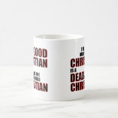世界への良い死 キリスト教の名言 コーヒーマグカップ (中央)