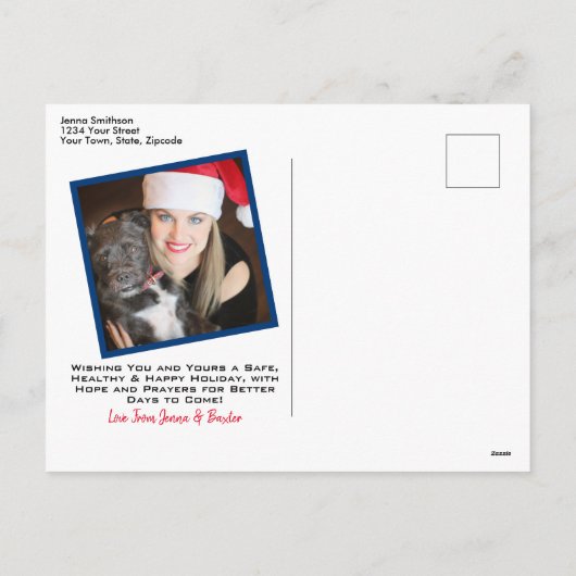 世界へのOYおもしろい顔マスク流行 シーズンポストカード (裏面)