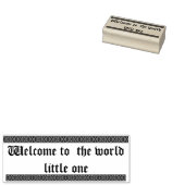 世界へようこそ小さなゴム印 ラバースタンプ (押印)