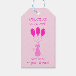 世界へようこそ新生児ギフトラベル ギフトタグ