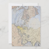 世界へようこそ – 旅行ベビーシャワー 招待状 (裏面)