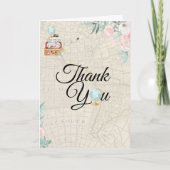 世界へようこそ |赤ちゃんシャワーありがとう サンキューカード (正面)