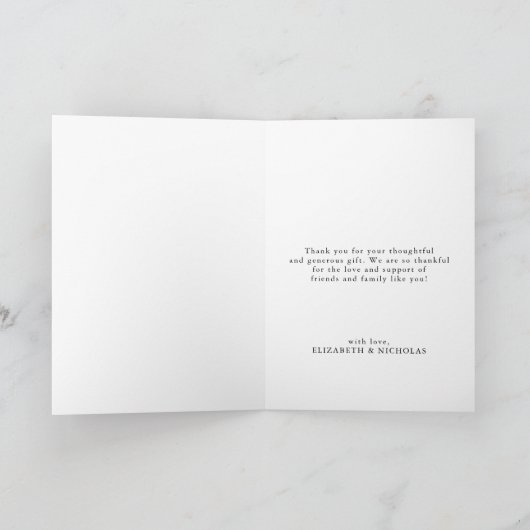 世界へようこそ |赤ちゃんシャワーありがとう サンキューカード (内部)