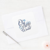 世界へハヌッカユダヤ人おもしろい スクエアシール (封筒)