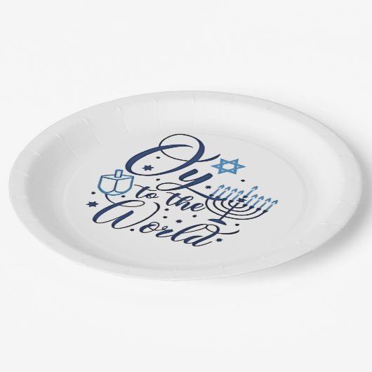 世界へハヌッカユダヤ人おもしろい ペーパープレート (アングル)