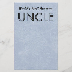 世界ほとんどの素晴らしい叔父さんBlue Grunge Gift Item 便箋