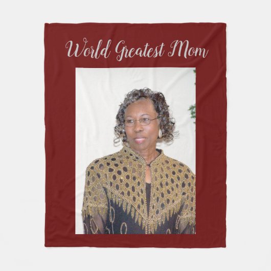 世界もっとも偉大母 フリースブランケット (正面)